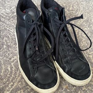 HUGO Black high top Sneakers futurism